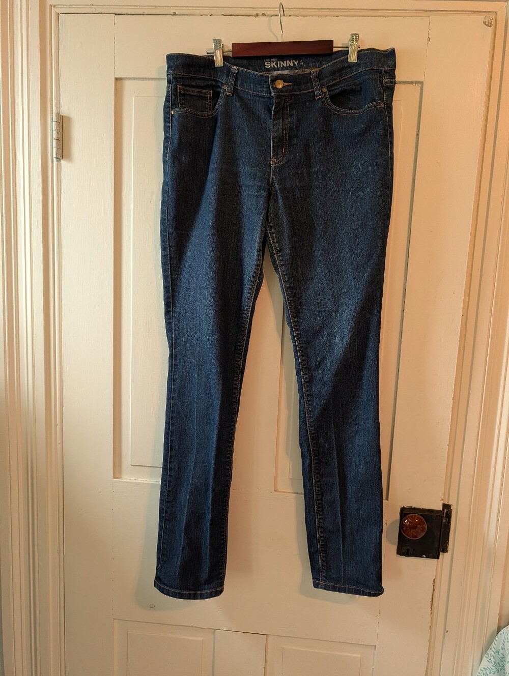 New York & Company Dark Blue Skinny Straight Jeans